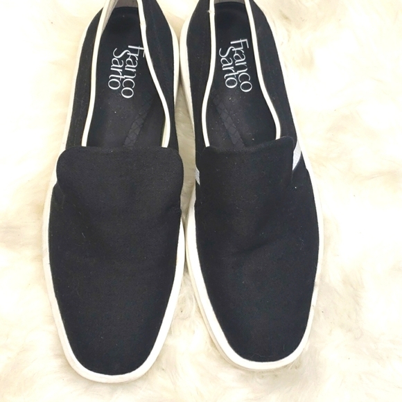 Franco Sarto Maldives Slip Ons Black canvas 7.5 - Picture 8 of 14